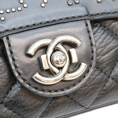 CHANEL シャネル 19番 A94074 黒 カーフ S金具 パリダラス スタッズバックルフラップ ショルダーバッグ ショルダーバッグ