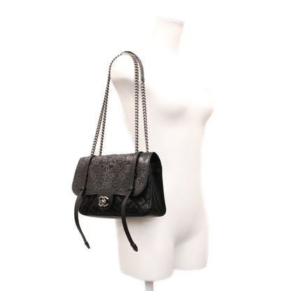 CHANEL シャネル 19番 A94074 黒 カーフ S金具 パリダラス スタッズバックルフラップ ショルダーバッグ ショルダーバッグ
