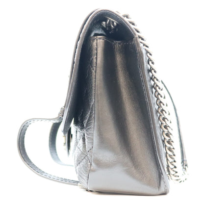 CHANEL シャネル 19番 A94074 黒 カーフ S金具 パリダラス スタッズバックルフラップ ショルダーバッグ ショルダーバッグ