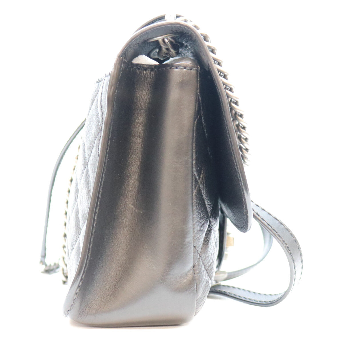 CHANEL シャネル 19番 A94074 黒 カーフ S金具 パリダラス スタッズバックルフラップ ショルダーバッグ ショルダーバッグ