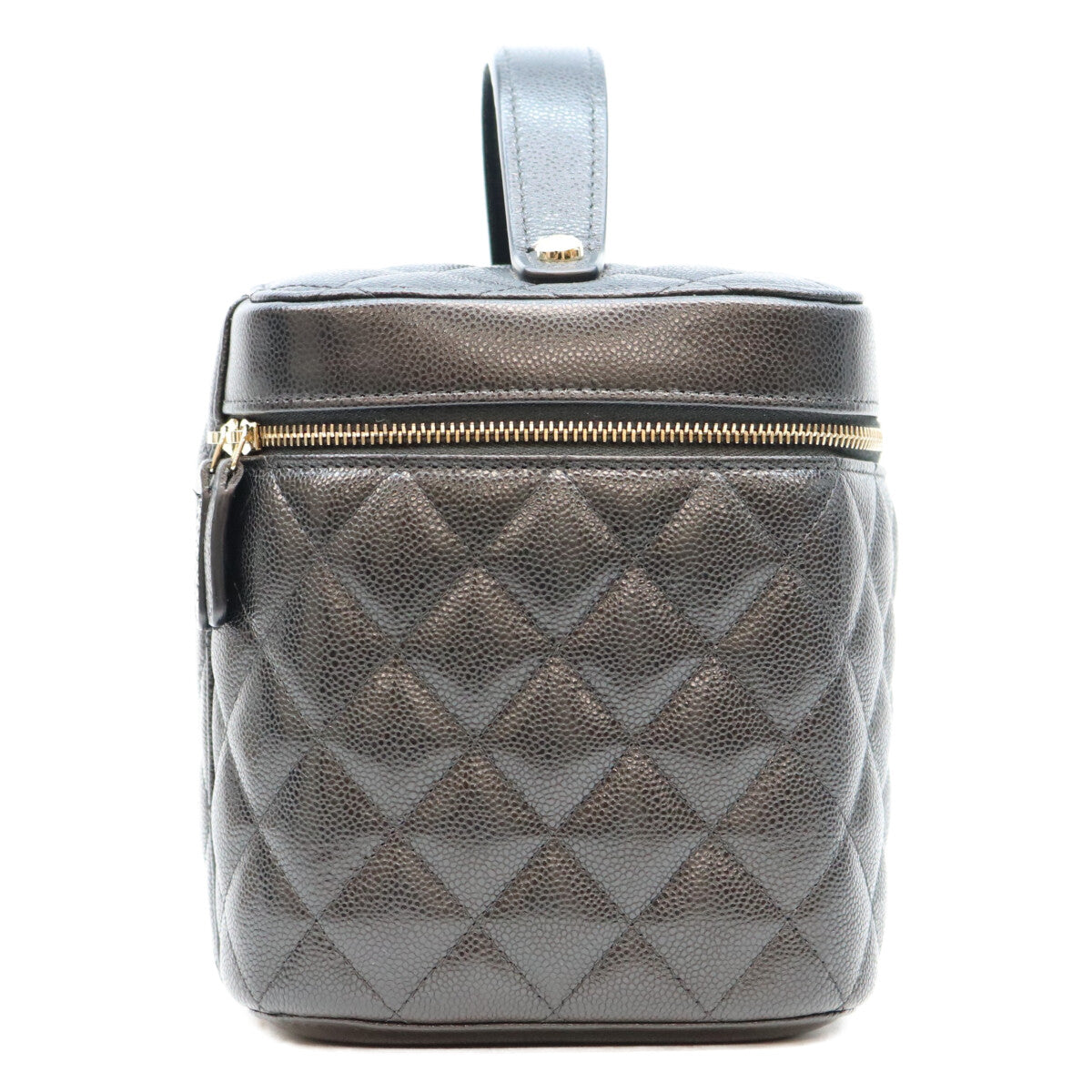 CHANEL シャネル AP2573 黒 タイムレスクラシック キャビア G金具 トップハンドル バニティ ハンドバッグ ハンドバッグ