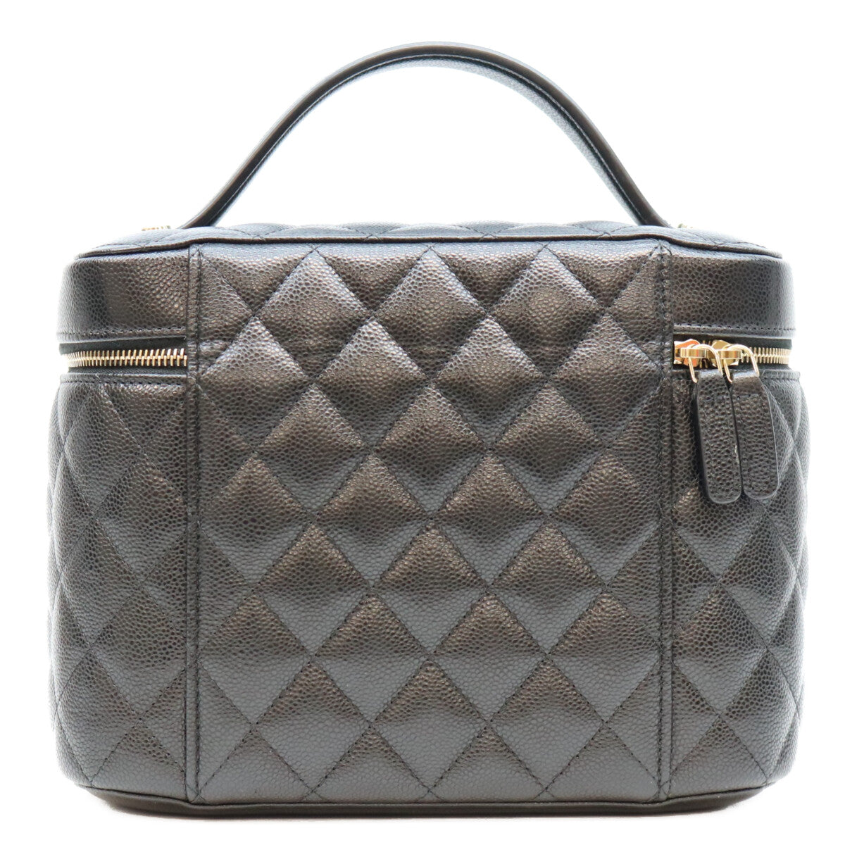 CHANEL シャネル AP2573 黒 タイムレスクラシック キャビア G金具 トップハンドル バニティ ハンドバッグ ハンドバッグ