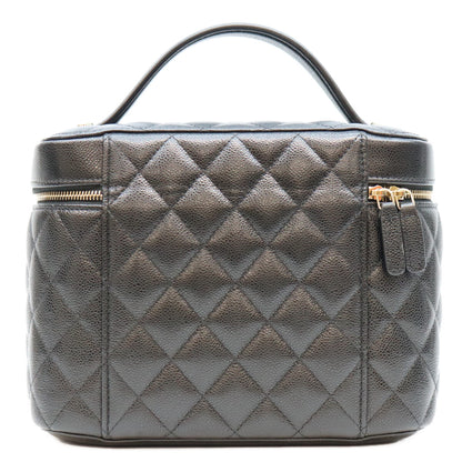 CHANEL シャネル AP2573 黒 タイムレスクラシック キャビア G金具 トップハンドル バニティ ハンドバッグ ハンドバッグ