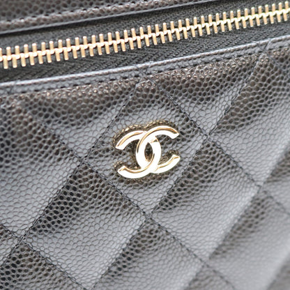 CHANEL シャネル AP2573 黒 タイムレスクラシック キャビア G金具 トップハンドル バニティ ハンドバッグ ハンドバッグ