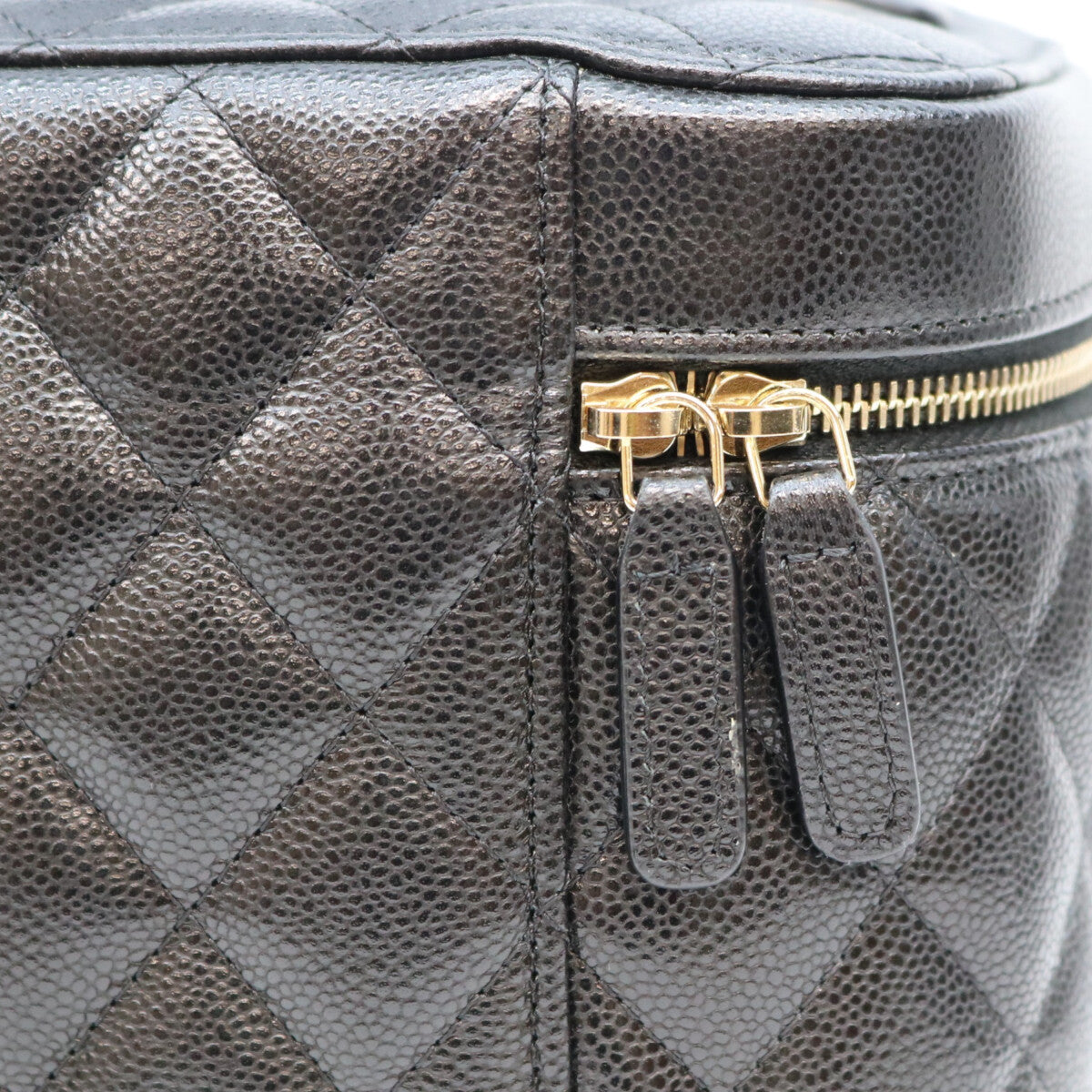 CHANEL シャネル AP2573 黒 タイムレスクラシック キャビア G金具 トップハンドル バニティ ハンドバッグ ハンドバッグ