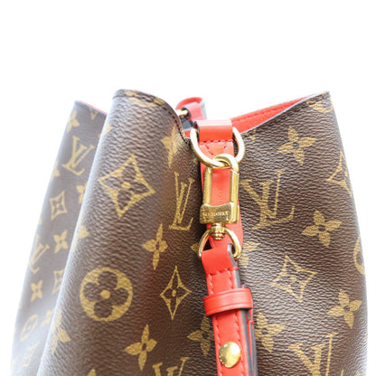 LOUIS VUITTON ルイヴィトン 18年 M44021 モノグラム コクリコレッド ネオノエMM ショルダーバッグ ショルダーバッグ