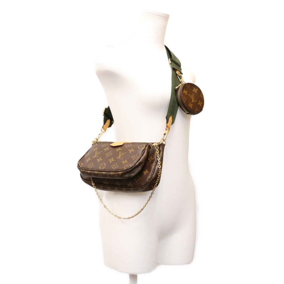 LOUIS VUITTON ルイヴィトン M44813 モノグラム カーキ ミュルティポシェットアクセソワール ショルダーバッグ ショルダーバッグ