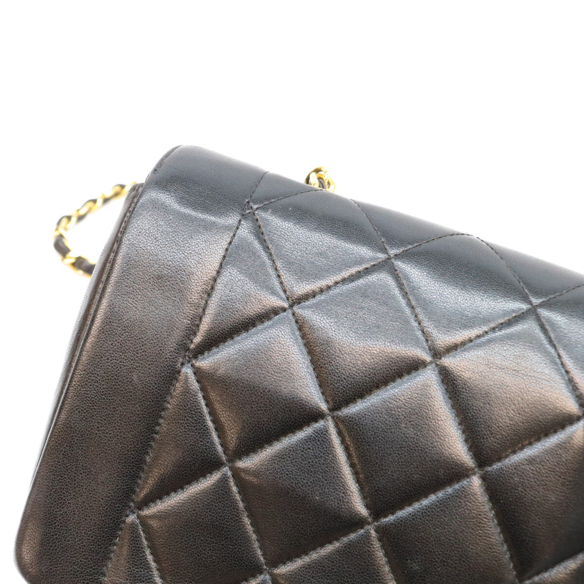 CHANEL シャネル 3番 A01164 黒 マトラッセ ラムスキン ゴールド金具 ダイアナ22 ショルダーバッグ ショルダーバッグ