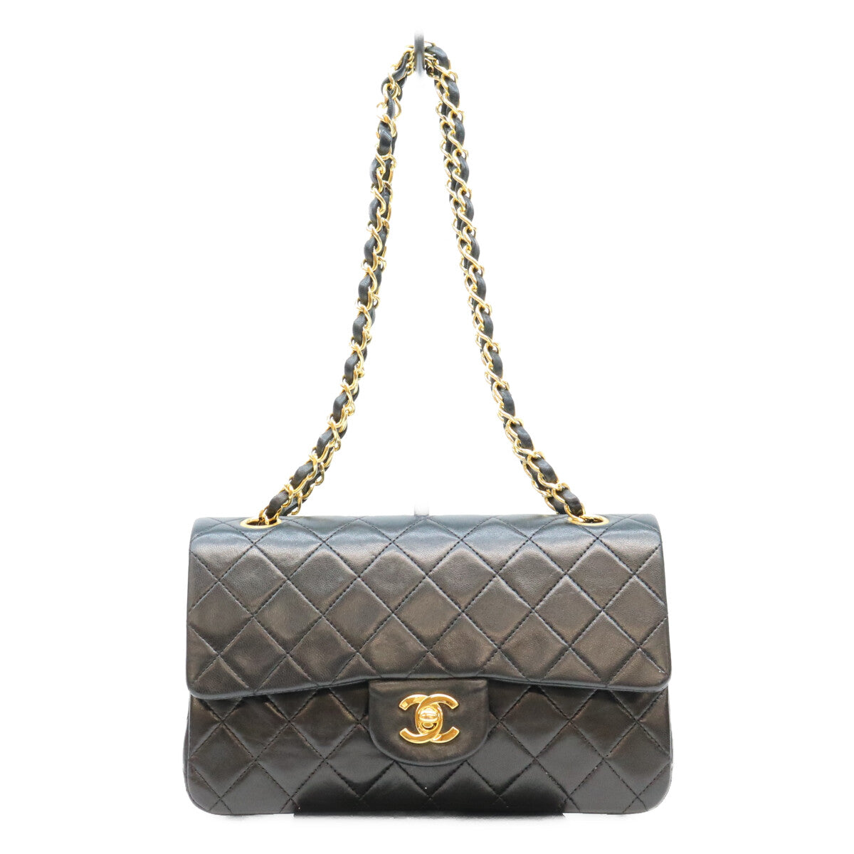 CHANEL シャネル 1番 A01113 黒 ラム GP金具 マトラッセ23 ショルダーバッグ ショルダーバッグ