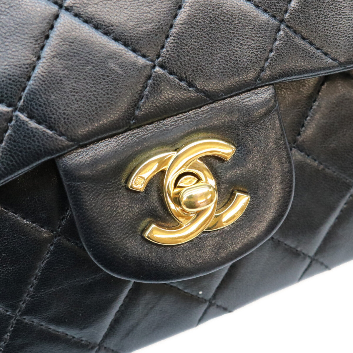 CHANEL シャネル 1番 A01113 黒 ラム GP金具 マトラッセ23 ショルダーバッグ ショルダーバッグ