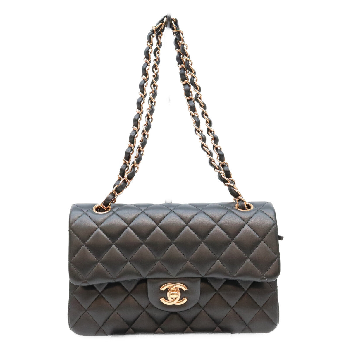 CHANEL シャネル A01112 黒 ラムスキン PG金具 内黒 マトラッセ25 ショルダーバッグ ショルダーバッグ