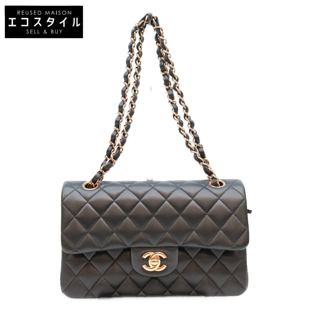 CHANEL シャネル A01112 黒 ラムスキン PG金具 内黒 マトラッセ25 ショルダーバッグ ショルダーバッグ