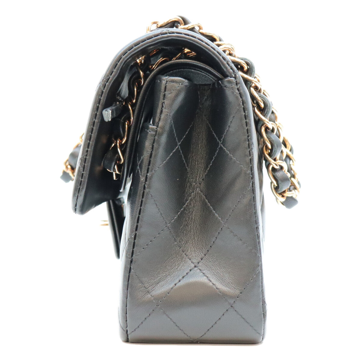 CHANEL シャネル A01112 黒 ラムスキン PG金具 内黒 マトラッセ25 ショルダーバッグ ショルダーバッグ