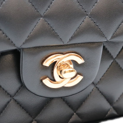 CHANEL シャネル A01112 黒 ラムスキン PG金具 内黒 マトラッセ25 ショルダーバッグ ショルダーバッグ