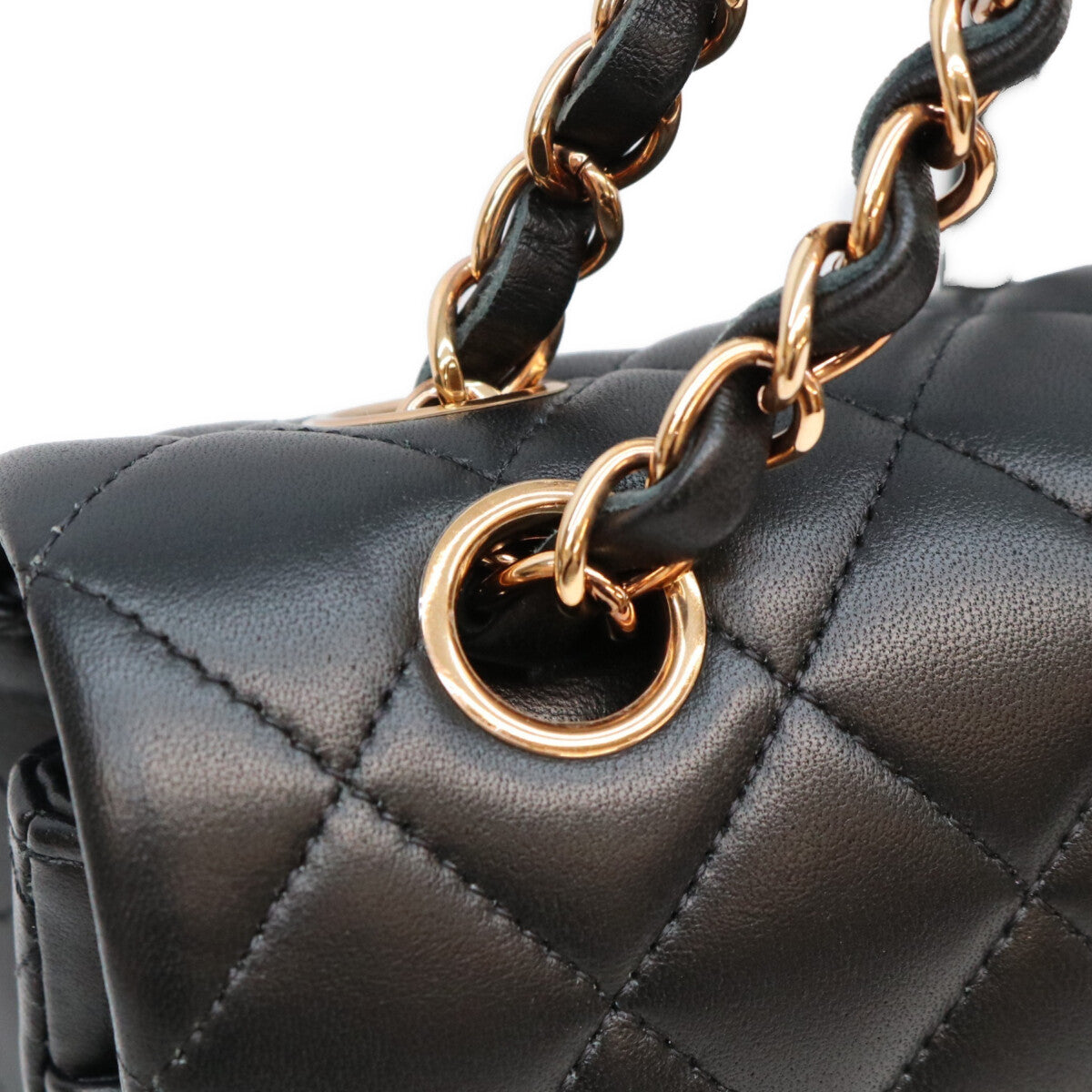CHANEL シャネル A01112 黒 ラムスキン PG金具 内黒 マトラッセ25 ショルダーバッグ ショルダーバッグ