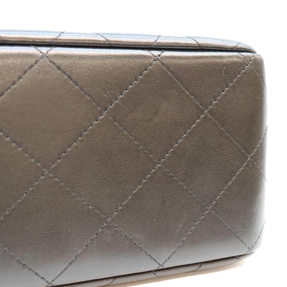 CHANEL シャネル 19番 A58600 黒 ラム G金具 Wフラップ デカマトラッセ30 ショルダーバック ショルダーバッグ