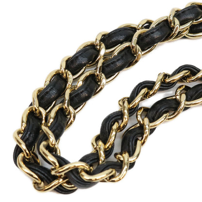 CHANEL シャネル 19番 A58600 黒 ラム G金具 Wフラップ デカマトラッセ30 ショルダーバック ショルダーバッグ