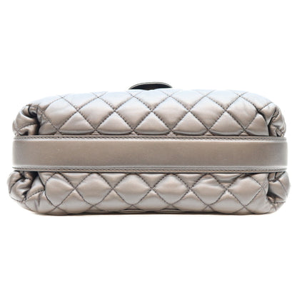 CHANEL シャネル 14年 18番 黒 ラム SV金具 マトラッセ Sフラップ ショルダーバッグ ショルダーバッグ