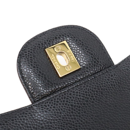CHANEL シャネル 13番 A28600 黒 キャビア G金具 シングル デカマトラッセ30 ショルダーバッグ ショルダーバッグ