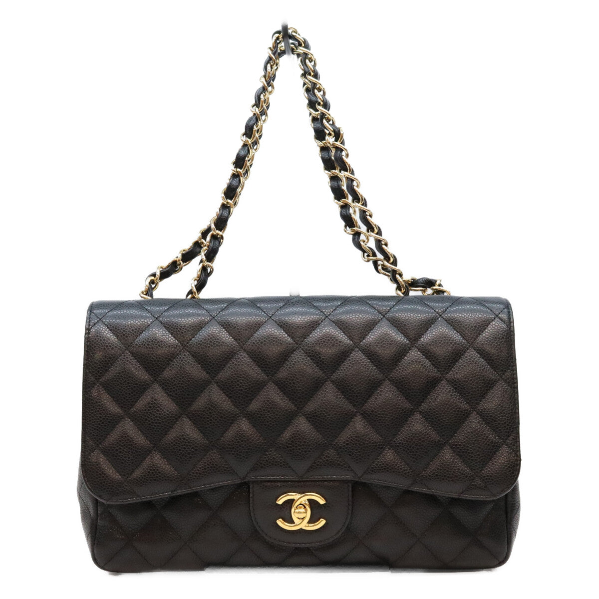 CHANEL シャネル 13番 A28600 黒 キャビア G金具 シングル デカマトラッセ30 ショルダーバッグ ショルダーバッグ
