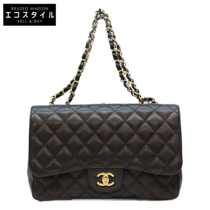 CHANEL シャネル 13番 A28600 黒 キャビア G金具 シングル デカマトラッセ30 ショルダーバッグ ショルダーバッグ