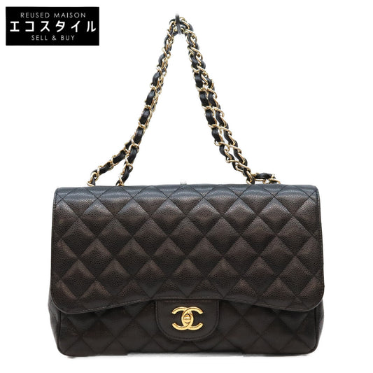 CHANEL シャネル 13番 A28600 黒 キャビア G金具 シングル デカマトラッセ30 ショルダーバッグ ショルダーバッグ