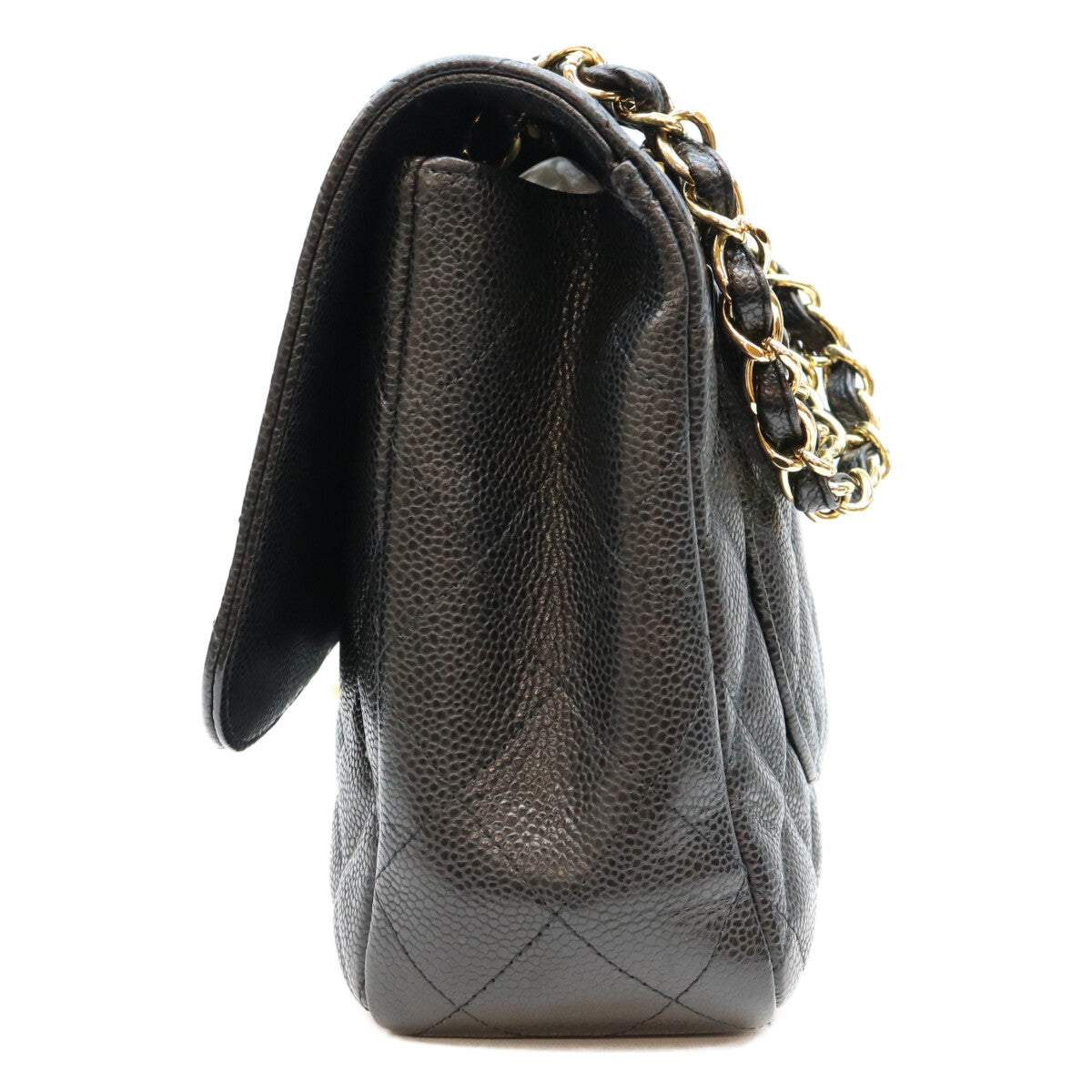 CHANEL シャネル 13番 A28600 黒 キャビア G金具 シングル デカマトラッセ30 ショルダーバッグ ショルダーバッグ