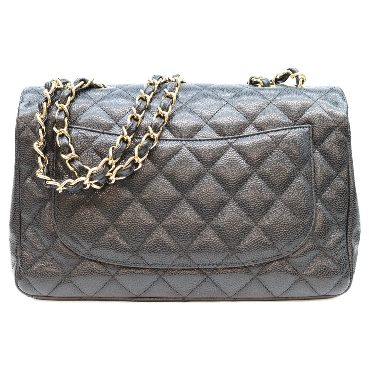 CHANEL シャネル 13番 A28600 黒 キャビア G金具 シングル デカマトラッセ30 ショルダーバッグ ショルダーバッグ