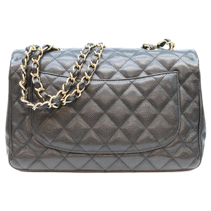 CHANEL シャネル 13番 A28600 黒 キャビア G金具 シングル デカマトラッセ30 ショルダーバッグ ショルダーバッグ