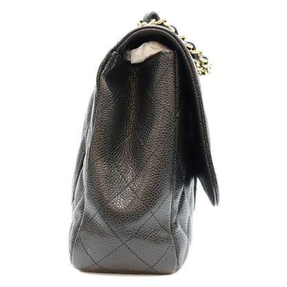 CHANEL シャネル 13番 A28600 黒 キャビア G金具 シングル デカマトラッセ30 ショルダーバッグ ショルダーバッグ