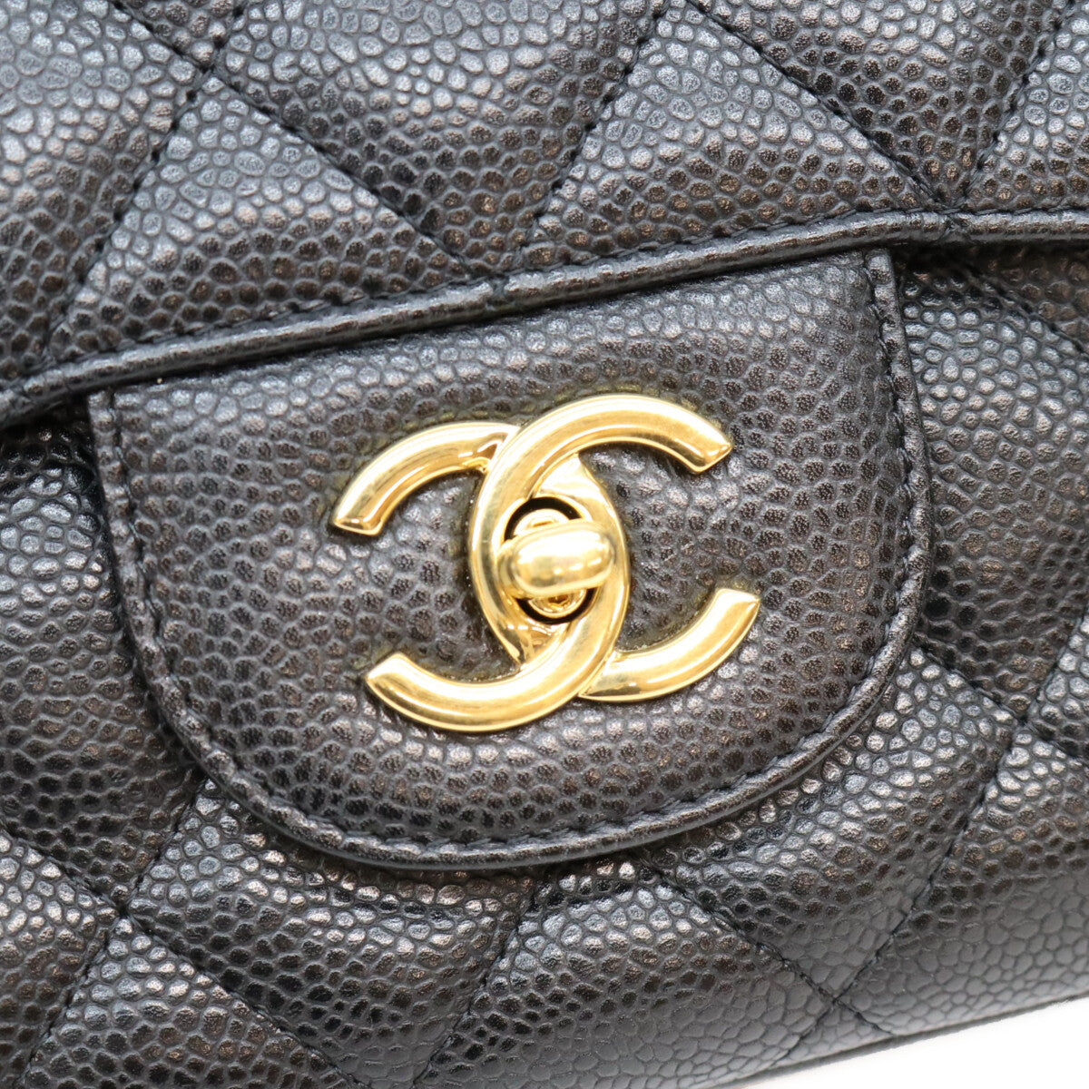 CHANEL シャネル 13番 A28600 黒 キャビア G金具 シングル デカマトラッセ30 ショルダーバッグ ショルダーバッグ