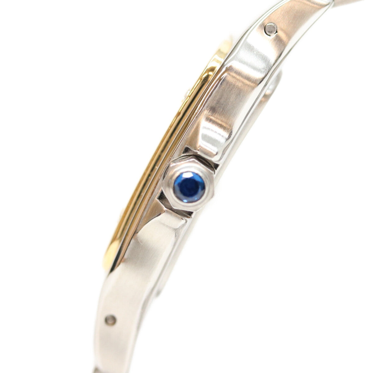 Cartier カルティエ 80-90s W20011C4 サントスガルベLM アイボリー文字盤 デイト SS QZ 時計 腕時計