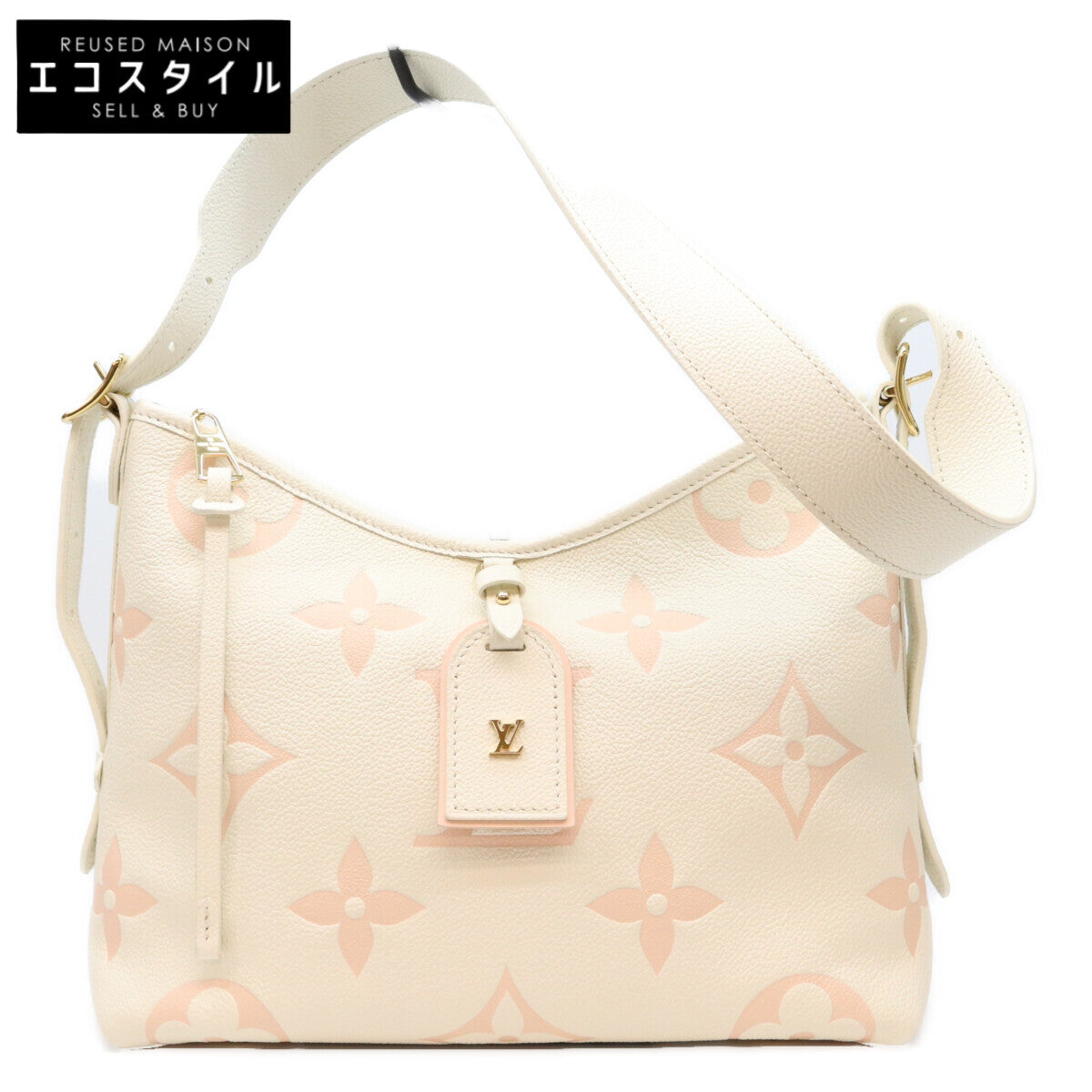 LOUIS VUITTON ルイヴィトン M24141 アンプラント ラテホワイト シャマロウピンク キャリーオールジップNMPM ショルダーバッグ ショルダーバッグ