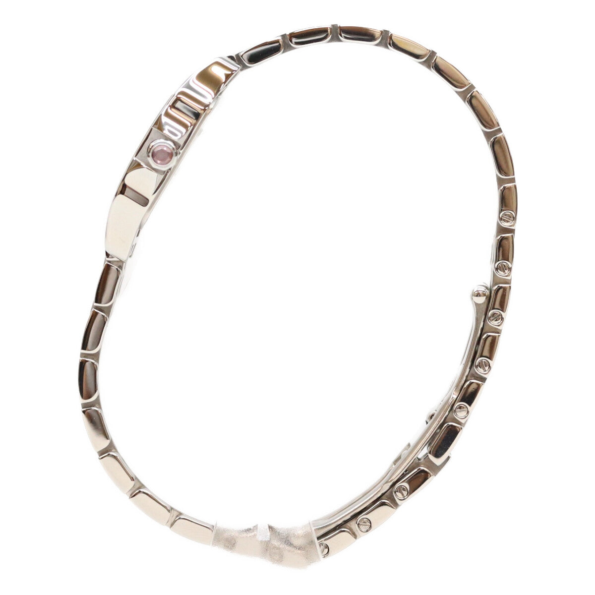 Cartier カルティエ 06年 W25075Z5 ピンクシェル文字盤 サントスドゥモワゼル SM QZ SS 時計 腕時計