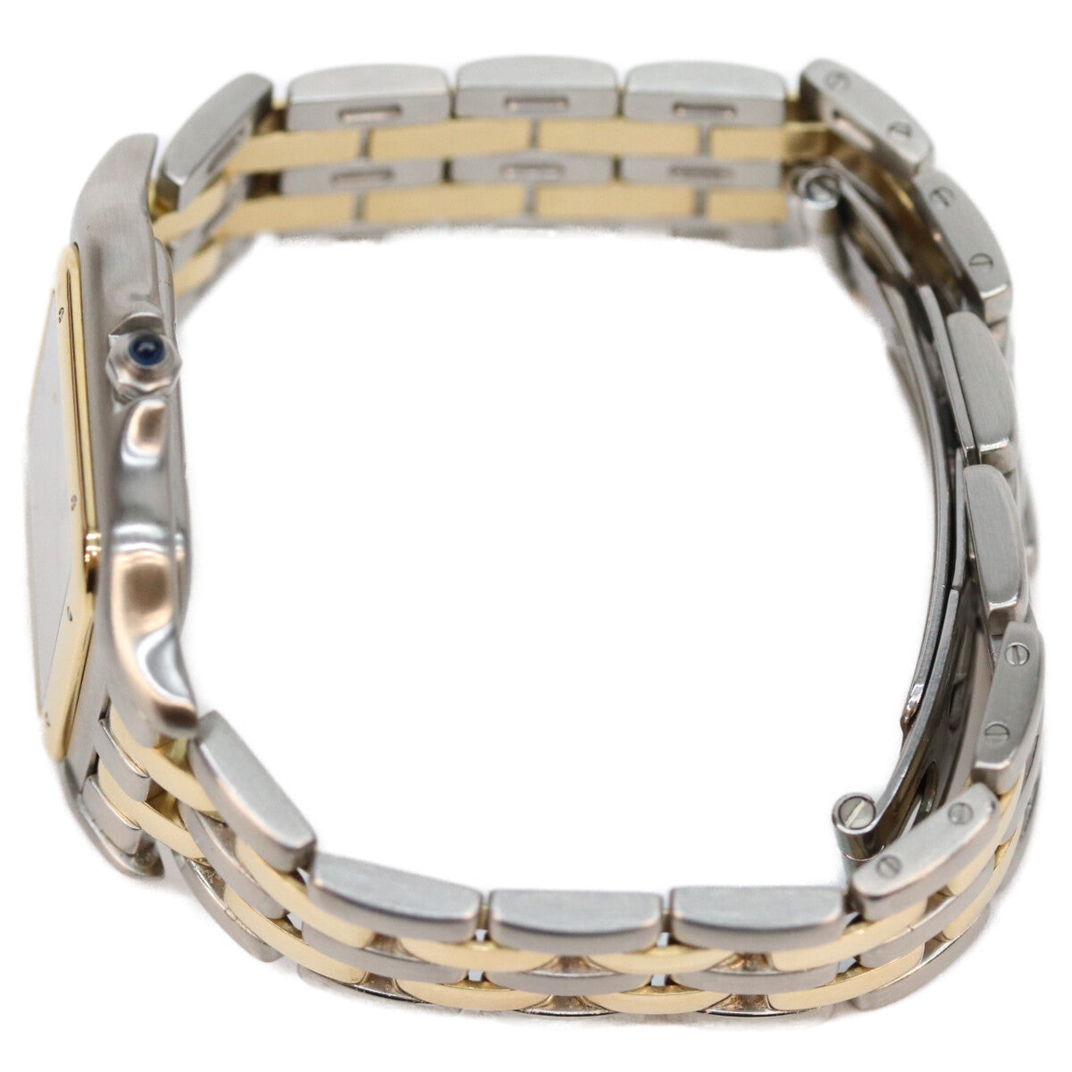 Cartier カルティエ 80-90s アイボリー文字盤 パンテールMM 2ロウ QZ YG SS 時計 腕時計