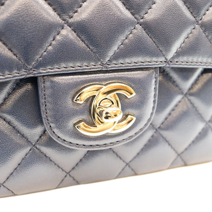 CHANEL シャネル AS4219 ネイビー ラム G金具 ビジューチェーントップハンドル マトラッセ23 ショルダーバッグ ショルダーバッグ