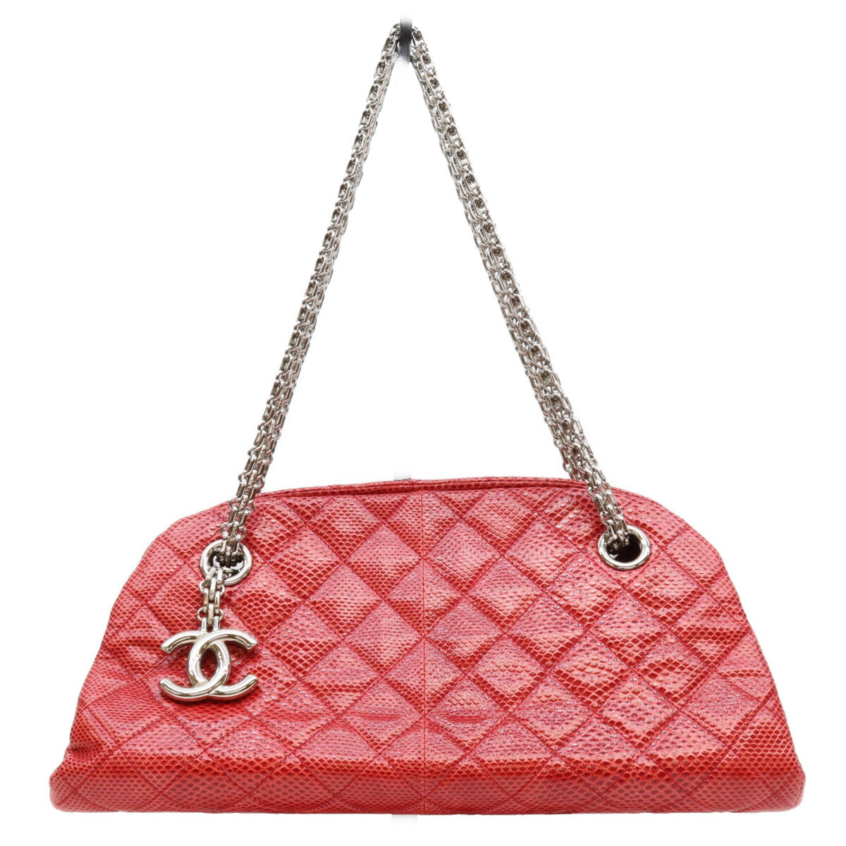 CHANEL シャネル 14番 赤 エキゾチックレザー SV金具 ボーリング ショルダーバッグ ショルダーバッグ