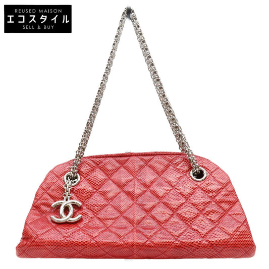 CHANEL シャネル 14番 赤 エキゾチックレザー SV金具 ボーリング ショルダーバッグ ショルダーバッグ