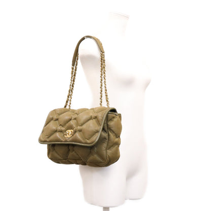CHANEL シャネル 23番 A93602 カーキ バブルキルトカーフ G金具 ショルダーバッグ ショルダーバッグ