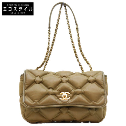 CHANEL シャネル 23番 A93602 カーキ バブルキルトカーフ G金具 ショルダーバッグ ショルダーバッグ