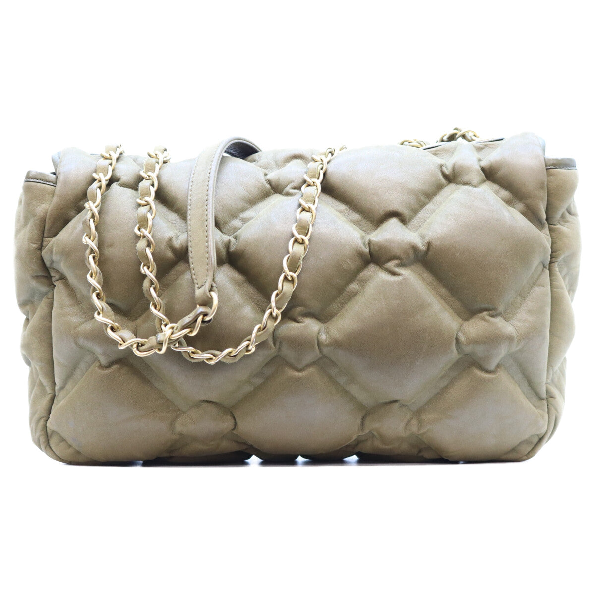 CHANEL シャネル 23番 A93602 カーキ バブルキルトカーフ G金具 ショルダーバッグ ショルダーバッグ