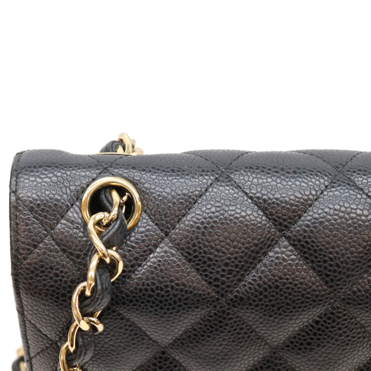 CHANEL シャネル 18番 A58600 黒 キャビア G金具 Wフラップ デカマトラッセ30 ショルダーバッグ ショルダーバッグ