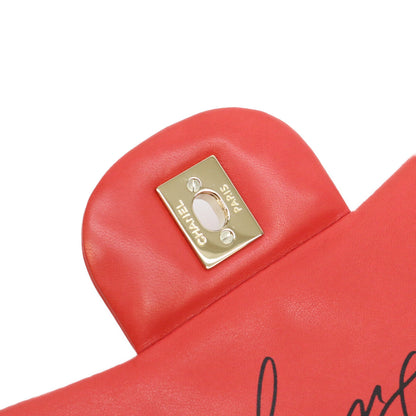 CHANEL シャネル 13番 09年 A48105 赤 ラム G金具 ベロア×ナイロンチェーン デカマトラッセ30 ショルダーバッグ ショルダーバッグ