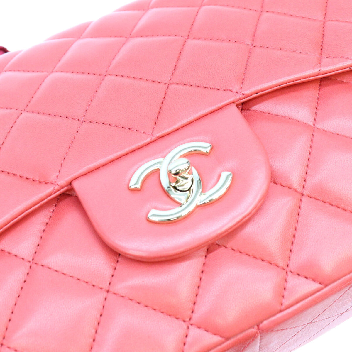 CHANEL シャネル 13番 09年 A48105 赤 ラム G金具 ベロア×ナイロンチェーン デカマトラッセ30 ショルダーバッグ ショルダーバッグ