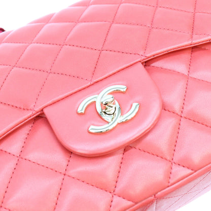 CHANEL シャネル 13番 09年 A48105 赤 ラム G金具 ベロア×ナイロンチェーン デカマトラッセ30 ショルダーバッグ ショルダーバッグ