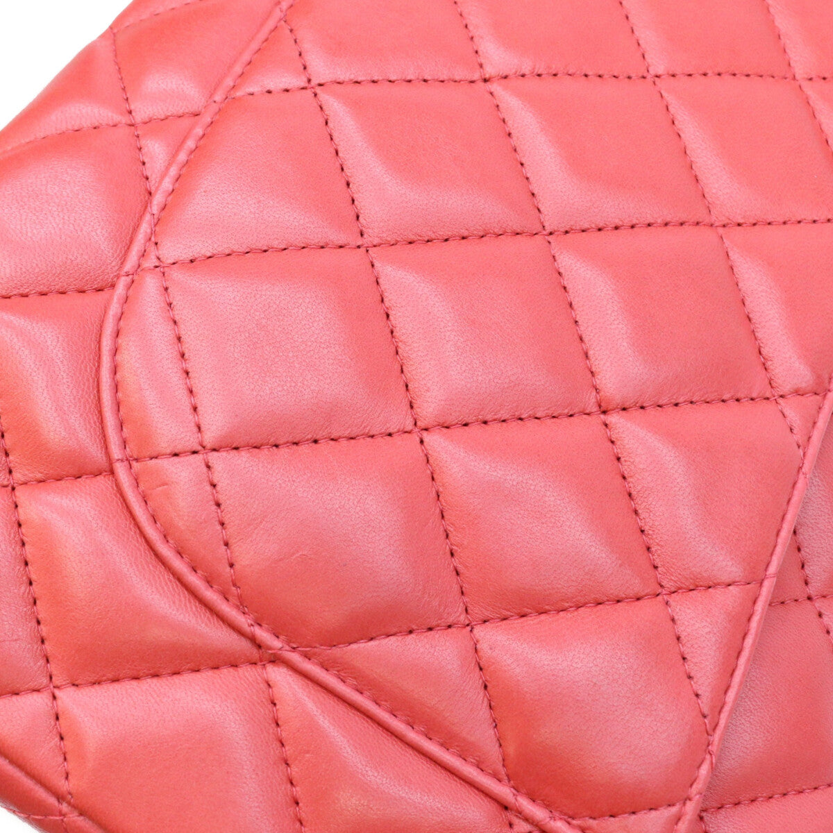 CHANEL シャネル 13番 09年 A48105 赤 ラム G金具 ベロア×ナイロンチェーン デカマトラッセ30 ショルダーバッグ ショルダーバッグ
