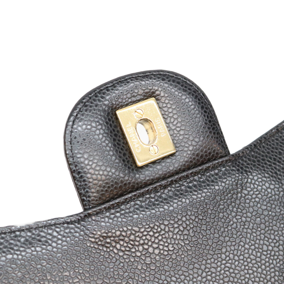 CHANEL シャネル 19番 A58600 黒 キャビア G金具 Wフラップ デカマトラッセ30 ショルダーバッグ ショルダーバッグ