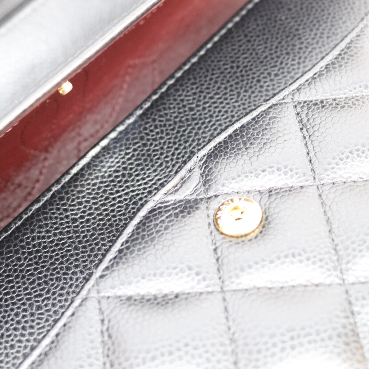 CHANEL シャネル 19番 A58600 黒 キャビア G金具 Wフラップ デカマトラッセ30 ショルダーバッグ ショルダーバッグ