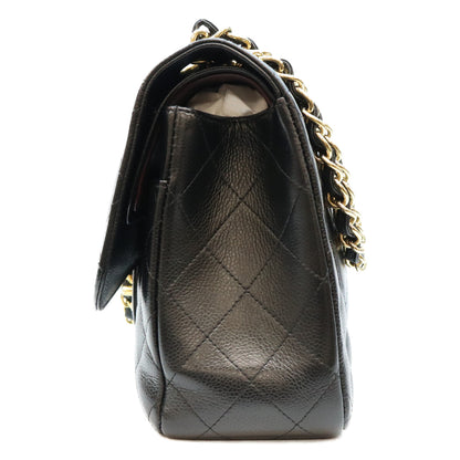 CHANEL シャネル 19番 A58600 黒 キャビア G金具 Wフラップ デカマトラッセ30 ショルダーバッグ ショルダーバッグ