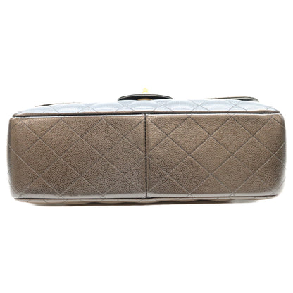 CHANEL シャネル 19番 A58600 黒 キャビア G金具 Wフラップ デカマトラッセ30 ショルダーバッグ ショルダーバッグ